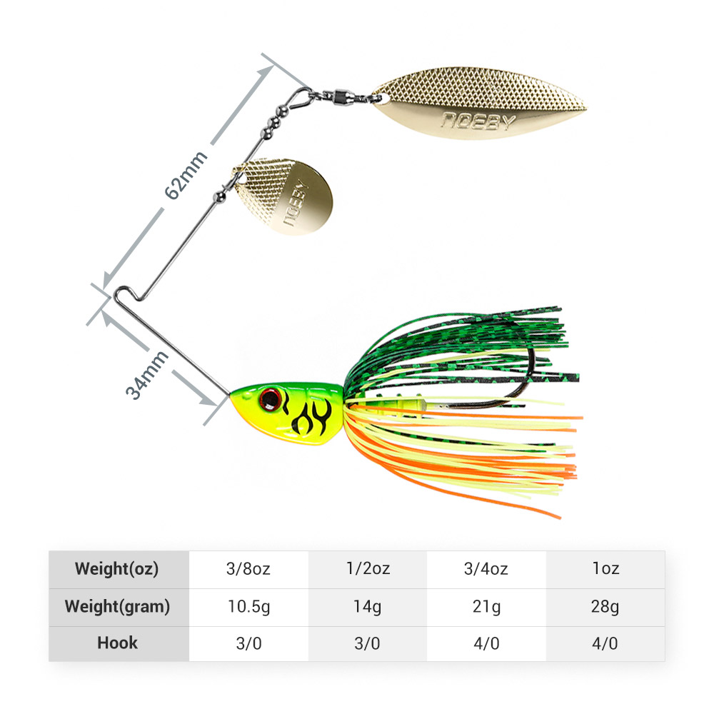 Noeby Spinnerbait 10.5g 14g 21 - Fishing Lure Spinnerbait review and price