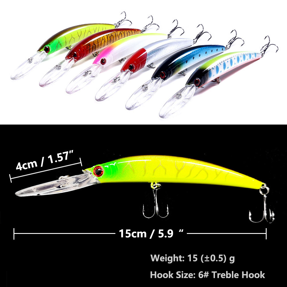 1PCS 15cm 15g  Deep Diving Jer - Fishing Lure Spinnerbait review and price