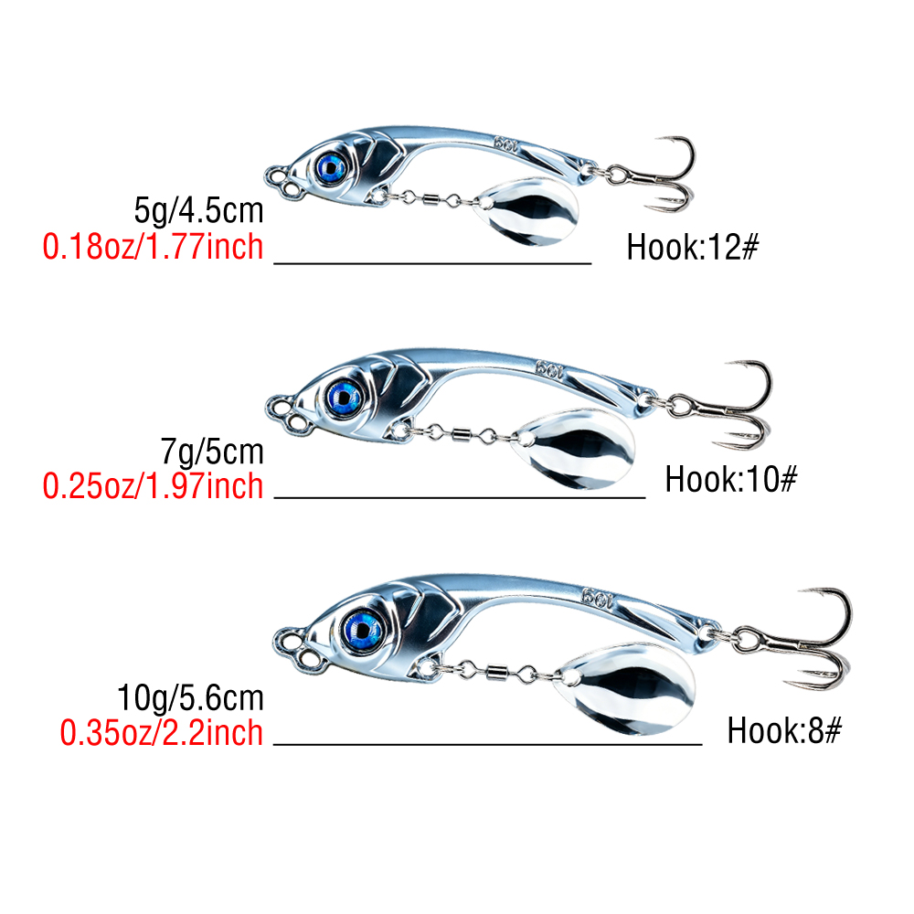 10 Pcs/Box Double Hole Metal V - Fishing Lure Spinnerbait review and price