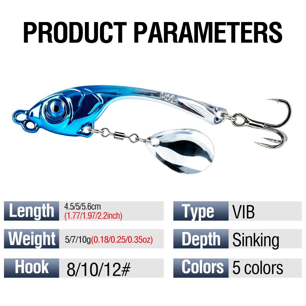 10 Pcs/Box Double Hole Metal V - Fishing Lure Spinnerbait review and price