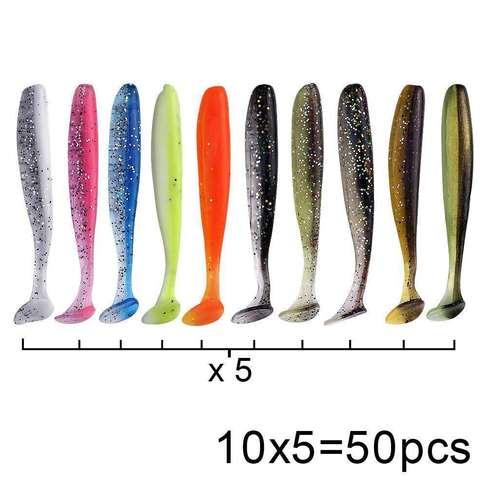 QXO 50 Pcs/Lot Swimbait Soft L - Fishing Lure Soft Plastic review and price